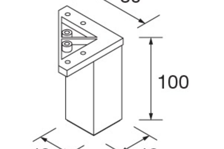 pieds 100 mm