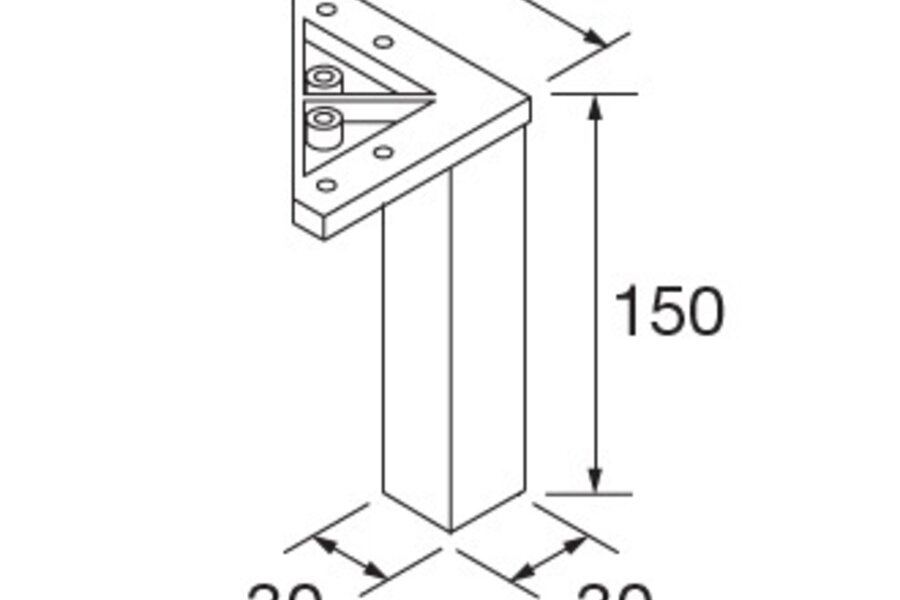 pieds 150 mm